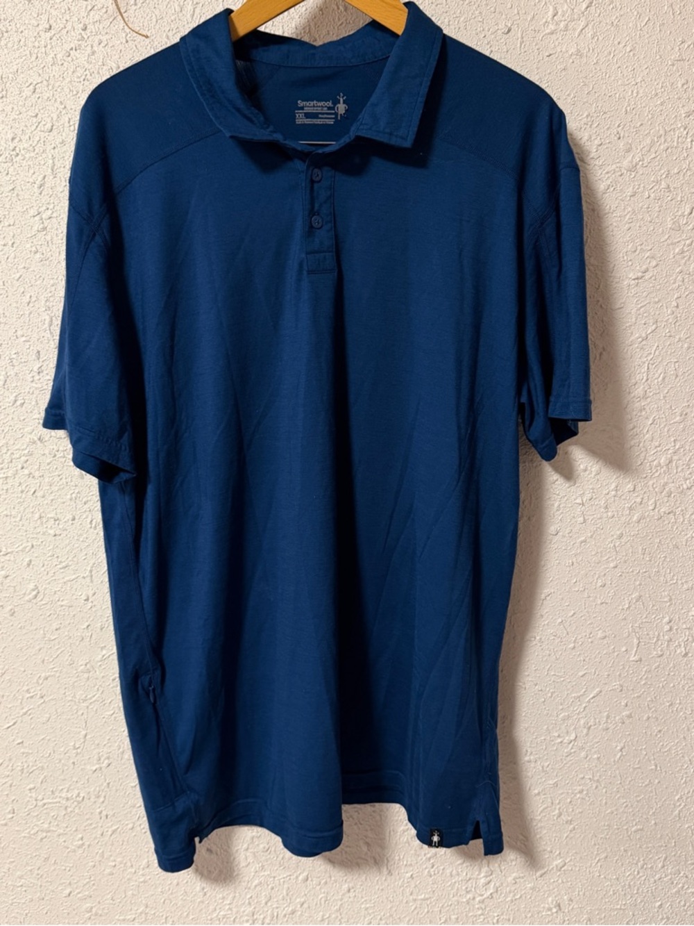 Smartwool Men's Polo Shirt  Merino Sport 150 in Deep Blue XXL